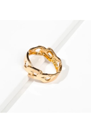 Bbaccessorıes Bb Pirinç Kaplama Modern Kelepçe Altın