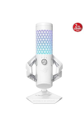 Asus Rog Carnyx Aura Rgb Condenser Profesyonel Yayıncı Ve Oyuncu Mikrofonu Beyaz