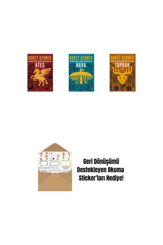 Uyumsuz Defne Kaman'ın Maceraları - Ateş + Uyumsuz Defne Kaman'ın Maceraları - Hava + Uyumsuz Defne Kaman'ın Maceraları - Toprak + Okuma Sticker'ları
