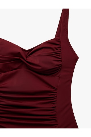Koton Kalp Yaka Kalın Askılı Drapeli Mayo Bordo 6sak20017mm 38