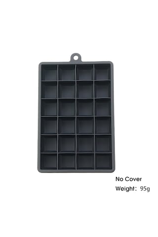 By Como Pratik 24'lü Sililkon Kare Buz Kalıbı Siyah