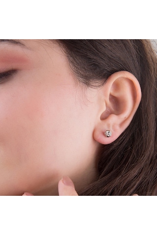 14 Ayar 6 Mm Altın Top Küpe 1,30 Gr-5982 58196106