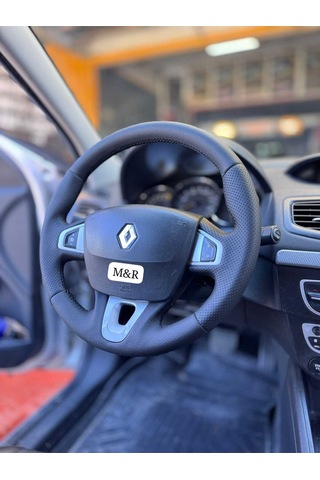 Fluence Nikelanjlı Tuşlu Kaplama Deri Direksiyon Kılıfı Siyah