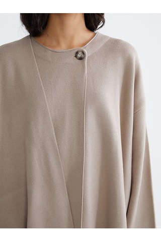 Lcw Modest Bej Atkı Detaylı Oversize Kadın Triko Kazak