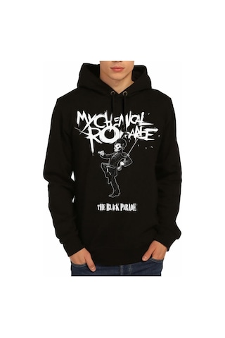 Bant Giyim - My Chemical Romance Siyah Kapşonlu Erkek Sweatshirt