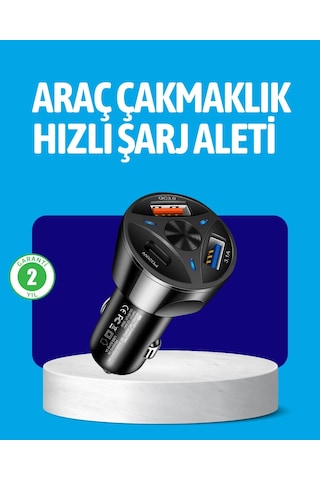 Bay 55w Güçlü Araç Şarj Cihazı Power Delivery Destekli Najmaddin