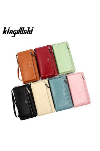 Uzun Cüzdan Çok Fonksiyonlu El Çantası Kadın Cüzdanı - Kırık Beya Kırık Beyaz