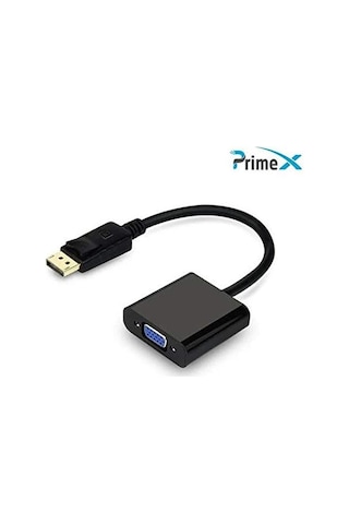 Primex Px-1320 Displayport To Vga Aktif Dönüştürücü, Dp Erkek To Vga Dişi Görüntü Çevirici Adap Standart