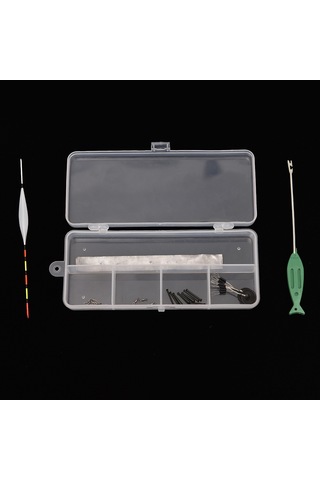 Konesam Hafif Taşınabilir Balıkçılık Aksesuar Seti - İğne, Yüzen, Kurşun, Uzay Fasulyesi Ve Makas Dahil 5 Bölmeli Kutuda