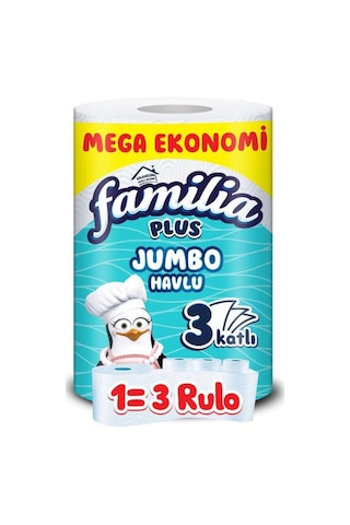 Familia Plus Jumbo Kağıt Havlu 15'li Dev Rulo 1 3 , 45 Rulo