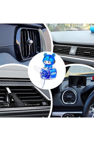 Pervaneli Klima Süsü Oto Koku Klipsi Siyah Uçaklı Mavi Pilot Hava Ferahlatıcı Maskot 1 Adet
