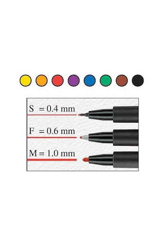 Faber Castell Multimark Permanent Asetat Kalemi 0.4 S 3 Renk Çok Renkli