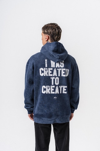 Respire Erkek Create Baskılı Kapüşonlu Oversize Hoodie Lacivert