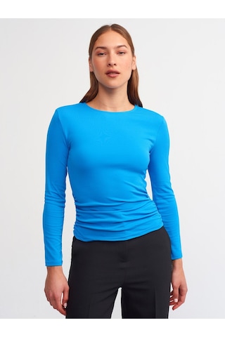 Dilvin 30102 Büzgülü Top-mavi-12750 Mavi
