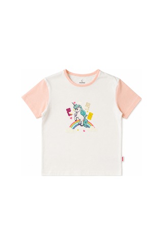 Harıbo Haribo Lisanslı Unicorn Baskılı Ayıcık Desenli Pijama Takımı Pudra