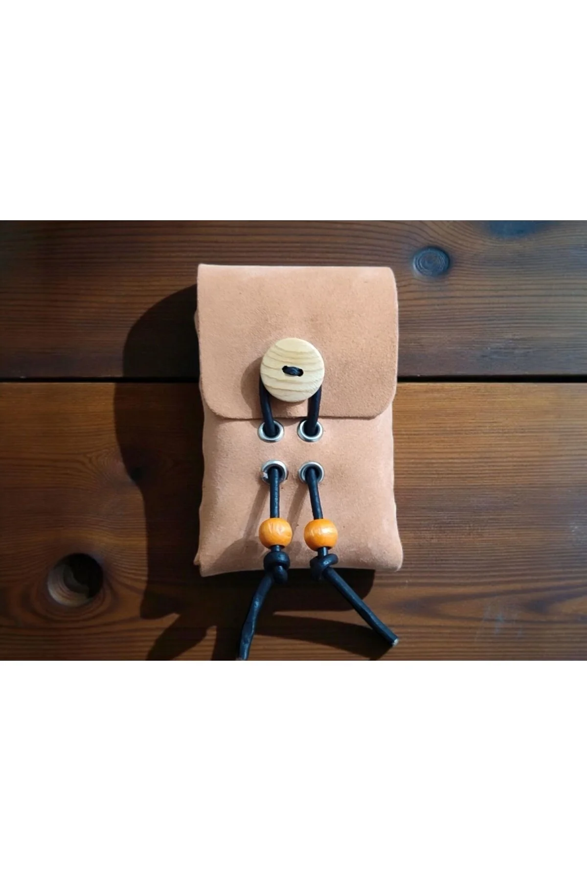 Sumerian Leather Craft Süet Deri Kartlık Kavun Kavun