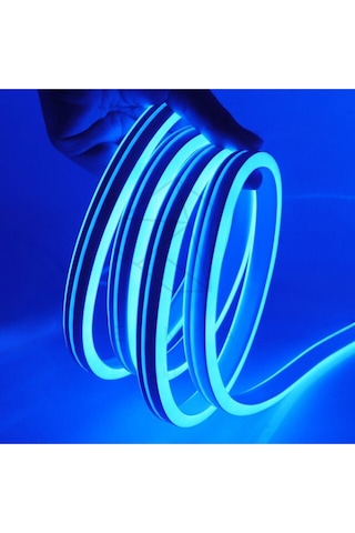 Kcl060 25 Metre Cob Şerit Neon 800 Lümen Led 220v Günışığı Ip65 Dış Mekan Uyumlu Mavi