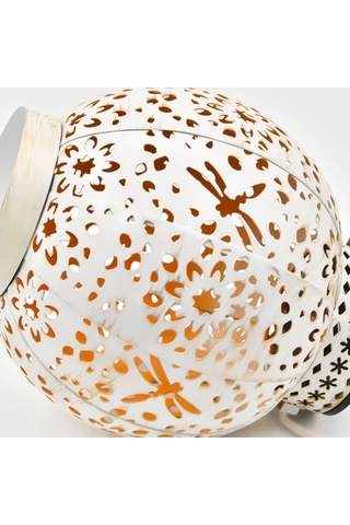 Sones Sz-20004 Güneş Feneri Dövme Demir İçi Boş Çim Lambası Açık Bahçe Dekoratif Lambası Bronz