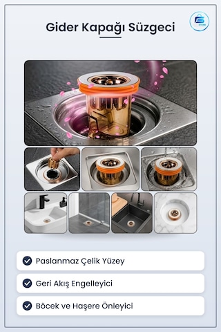 Gider Kapağı Koku Ve Böcek Önleyici Duş Lavabo İçin Geri Akış Eng