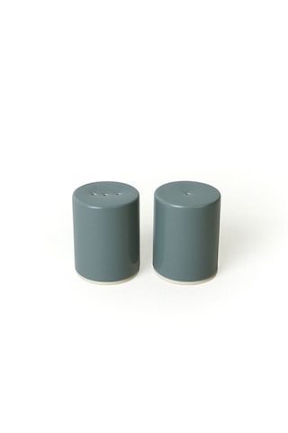 Keramika Mat Yeşil Stackable Tuzluk / Biberlik 6 Cm Yeşil