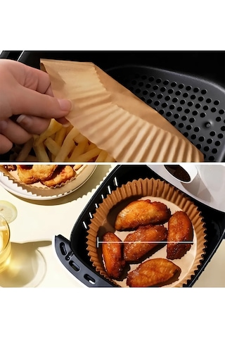Air Fryer Pişirme Kağıdı 100 Adet Hava Fritözü,yuvarlak Model