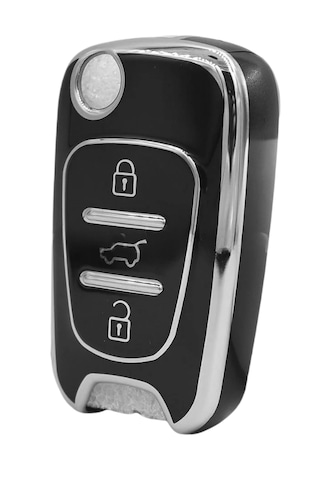 Hyundai Ve Kia - İ10 İ20 İ30 İx25 İx35 Elentra Ceed Picanto Rio 3 Buton Nano Anahtar Kılıfı