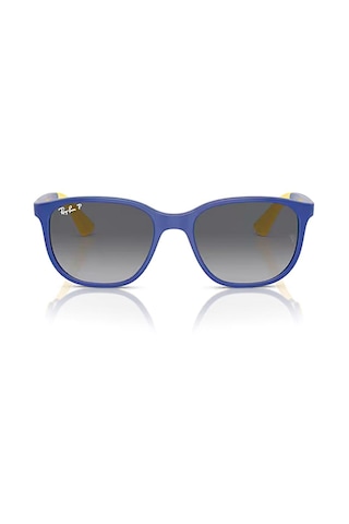 Ray-Ban Junior Rj 9078s 7132t3 48 Polarize Çocuk Kare Mavi Sarı Kemik Güneş Gözlüğü