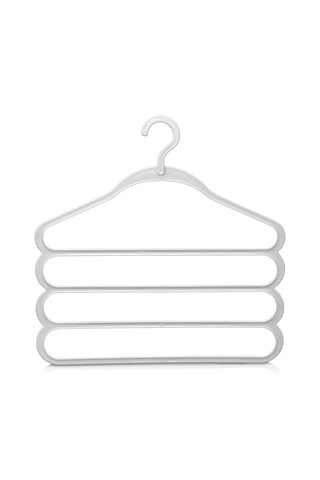 Viatom 4 Adet Dolap Içi Çok Katlı Plastik Askı Pantolon Şal Gömle Beyaz