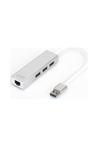 Digitus Da-70250-1 3 Port USB 3.0 Çoklayıcı & Gb Ethernet Adaptör