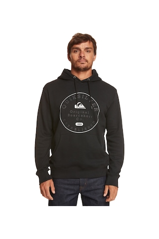 Quiksilver Circle Trim Hood Erkek Sweatshirt Siyah Çok Renkli
