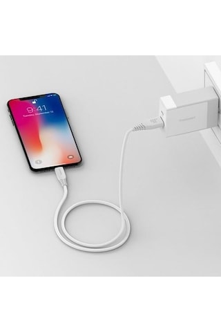 Tronsmart İphone Uyumlu Için Mfı Lightning 1.2M Şarj Kablosu Beyaz