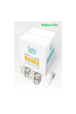 Soly Care 3 Katlı Telli Ultrasonic Cerrahi Maske 2000 Adet