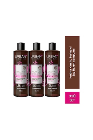 Argan Oil & Keratin Besleyici Ve Kırılma Karşıtı Saç Bakım Şampuanı-350 Ml-vegan X3