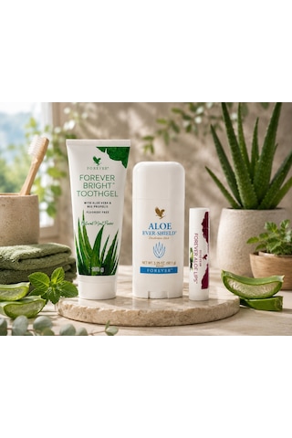 Forever Bright Aloe Vera Özlü Diş Macunu 130 G + Deo Stick + Lip Balm