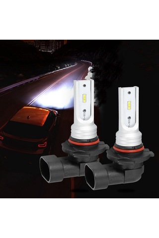 Springsun H10/9145 72w 6000k Beyaz Led Faro Ampülü, 3200lm Parlaklık, Yağmur Ve Tozda Görünürlük Artırıcı, Su Geçirmez, 2 Adet