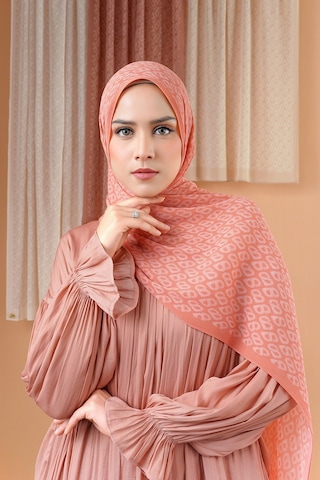 Buttonscarves Tapis Piliseli Şal - Coral Turuncu