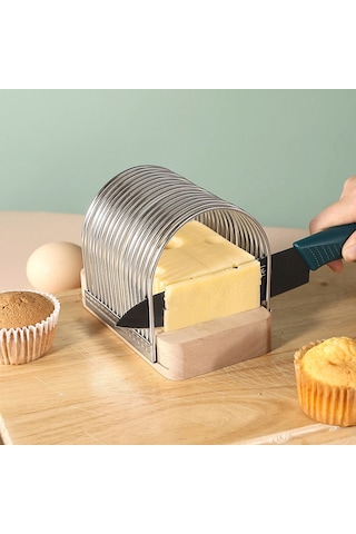 Neevoyu Ahşap Ve Paslanmaz Çelik Ekmek Dilimleyici, Evde Tam Dik Dilimler, Kırıntı Toplayıcı Tabak, Mutfak Ve Fırın Aracı Ahşap