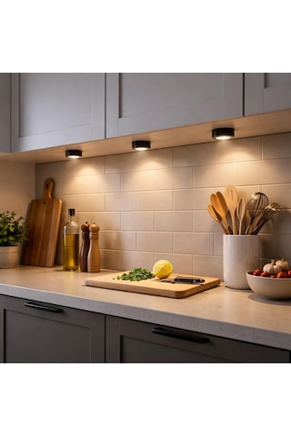 3w Led Sıva Üstü Mini Spot 220v Günışığı 6 Cm Mobil Raf & Dolap Aydınlatma Diğer