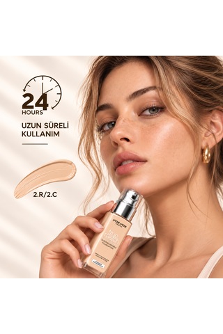 True Match Nemlendirici Likit Fondöten 30 Ml Hyaluronik Asitli, 24 Saat Kalıcı & Terlemeye Dayanıklı Doğal Bitiş 2R2C Rose Vanilla