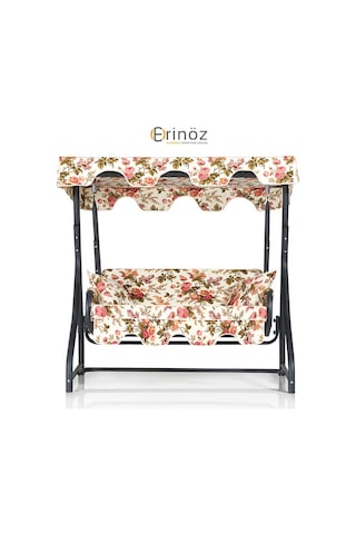 Erinöz Morus 2 Kişilik Bahçe Balkon Teras Salıncağı - İngiliz Gülü Antrasit