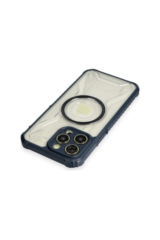 Apple Uyumlu iPhone 12 Pro Max Kılıf Prag Magneticsafe Kapak Lacivert