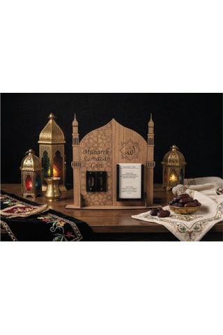Dualı Ve Hadisli Ahşap Ramazan Geri Sayım Takvimi 002