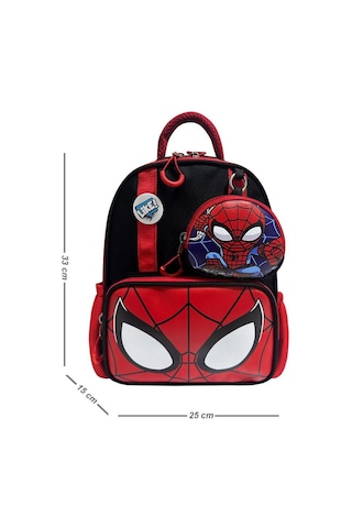 Anaokulu Sırt Çantası Spiderman Benzeri Erkek Çocuk Kreş Çantası 33 25 Cm Ortopedik Örümcek Adam Siyah