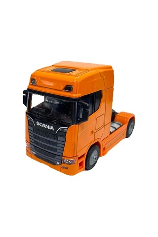 Metal Scania Tır Kafası Işıklı Müzikli Oyuncak 12 Cm Çok Renkli