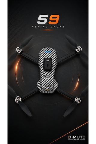 S9 Aerial Drone Hd 4k Kamera Brushless Motor 3000mah Batarya