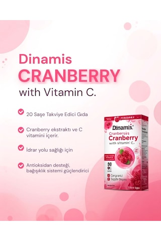 Dinamis Cranberry With Vit-c Takviye Edici Gıda 20 Saşe 868076308