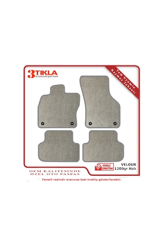 Volkswagen Passat B6 2005-2010 Halı Paspas Seti Gri