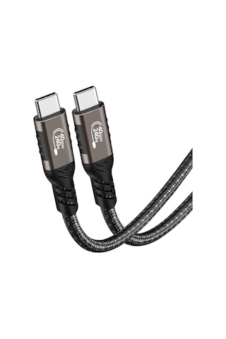 Ultra Hızlı Şarj Ve Veri Aktarımı İki Ucu Type-c Data Pd Kablosu 0.5metre Usb4 240w 40gbps 8k 60hz
