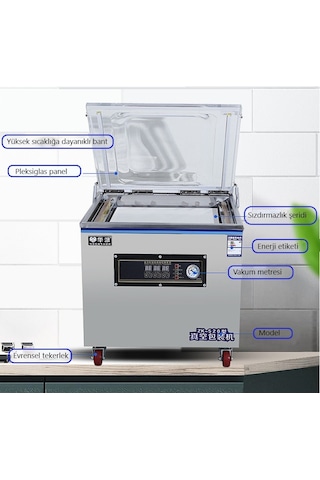 Kan-Tar ZK-520 Çift Çene Tekerlekli Vakum Paketleme Makinesi