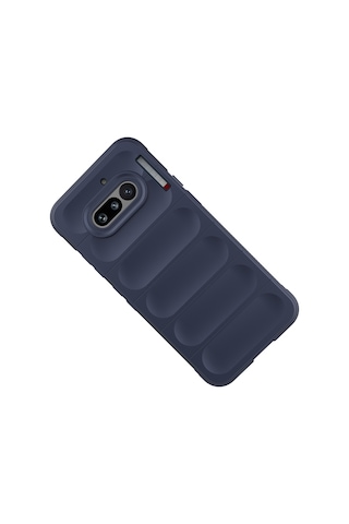 Maks Technology Nothing Phone 4a Kılıf Esnek Tpu Oyuklu Arka Yüzey Tasarımlı Mkst Etnik Silikon Kapak - Lacivert